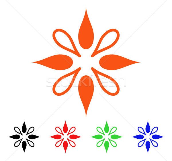 Virág vektor ikon virág stílus ikonikus szimbólum Stock fotó © ahasoft