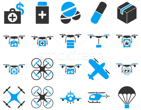 Medical bicolor icons Stock photo © ahasoft