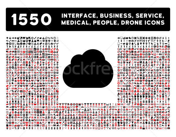 ストックフォト: 雲のアイコン · もっと · インターフェース · ビジネス · ツール · 人