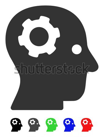 Migraine icon vector pictogram gekleurd kleur Stockfoto © ahasoft