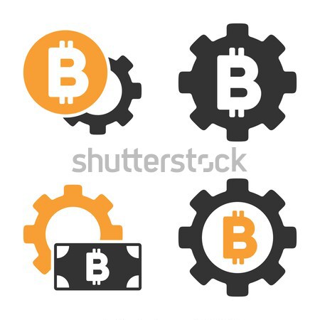 Bitcoin Factory Vector Icon Set Stock photo © ahasoft