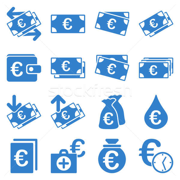 Euro banking business and service tools icons Stock photo © ahasoft