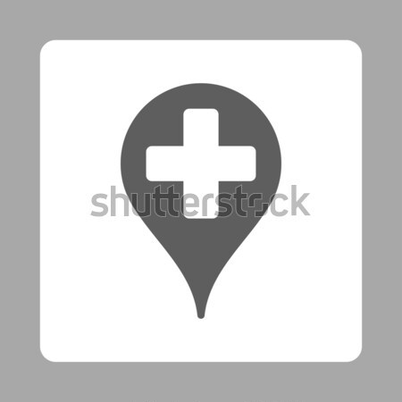 Clinic Map Pointer Flat Vector Icon Stock photo © ahasoft