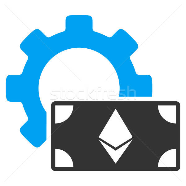 Ethereum Banknote Options Gear Flat Icon Stock photo © ahasoft