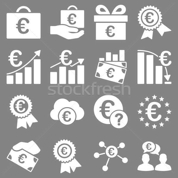 Euro banking business and service tools icons Stock photo © ahasoft