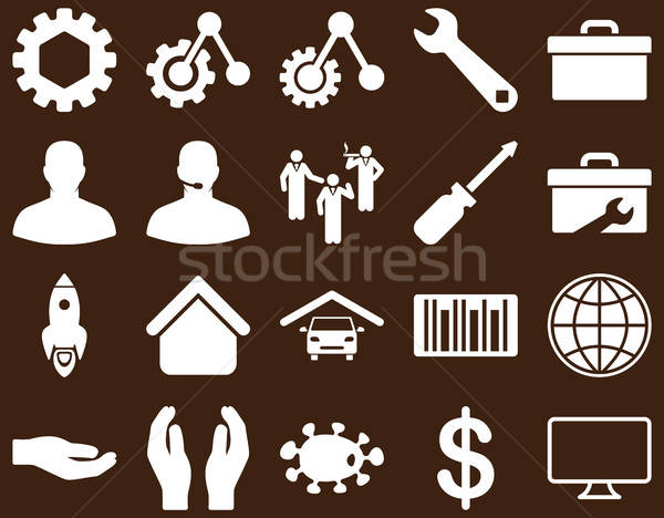 Stockfoto: Tools · iconen · vector · ingesteld · stijl