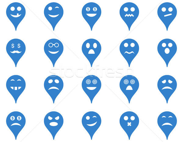 Emotion map marker icons. Stock photo © ahasoft