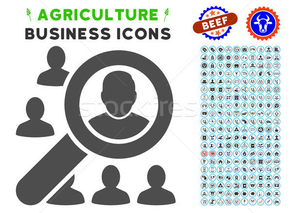 Find User Icon with Agriculture Set Stock photo © ahasoft