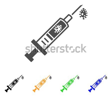 Enfeksiyon enjeksiyon ikon vektör renkli renk Stok fotoğraf © ahasoft