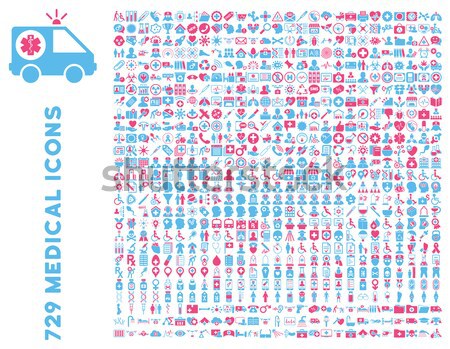 Stock photo: 841 smile, gear, tool, map markers, mobile icons