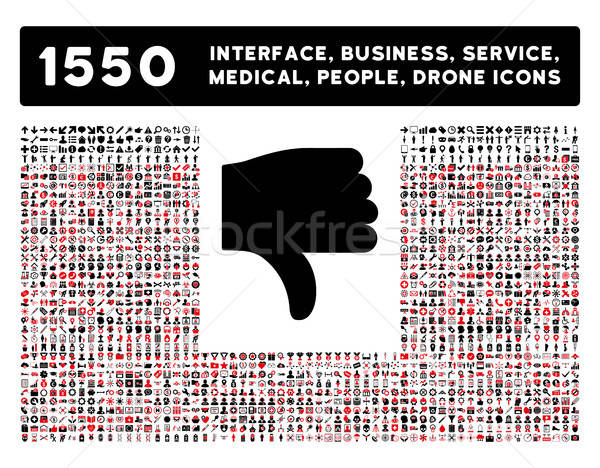 Thumb Down Icon and More Interface, Business, Tools, People, Medical, Awards Flat Vector Icons Stock photo © ahasoft
