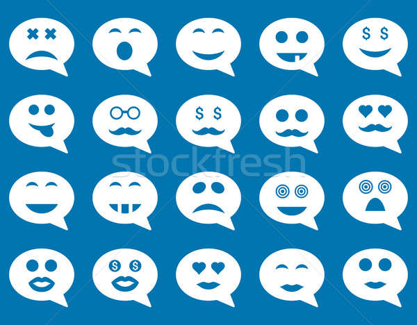 Chat emotion smile icons Stock photo © ahasoft