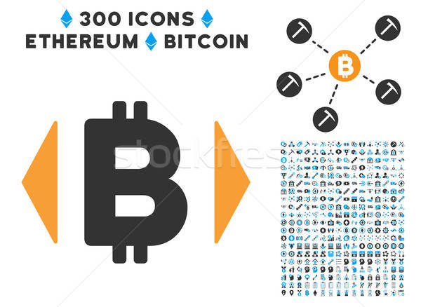 Regulate Bitcoin Price Flat Icon with Clip Art Stock photo © ahasoft