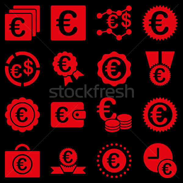 Euro bancário negócio serviço ferramentas ícones Foto stock © ahasoft