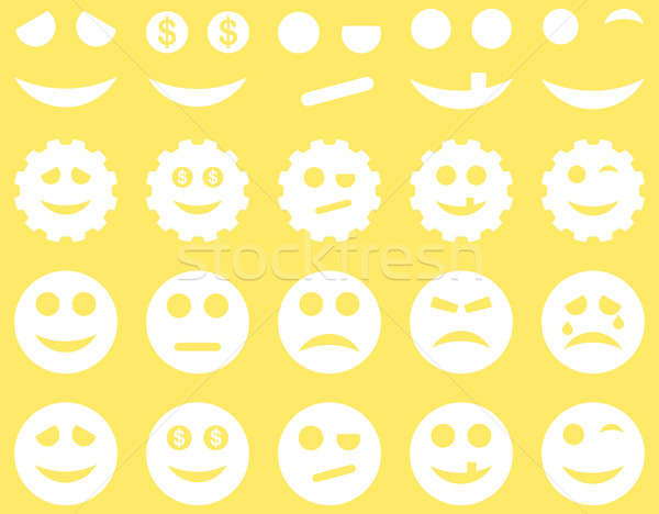 Tools, gears, smiles, emoticons icons Stock photo © ahasoft