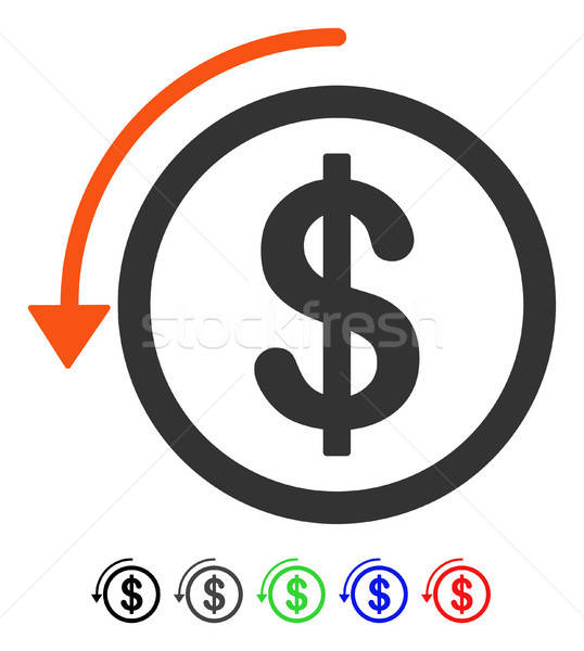 Refund Flat Icon Stock photo © ahasoft