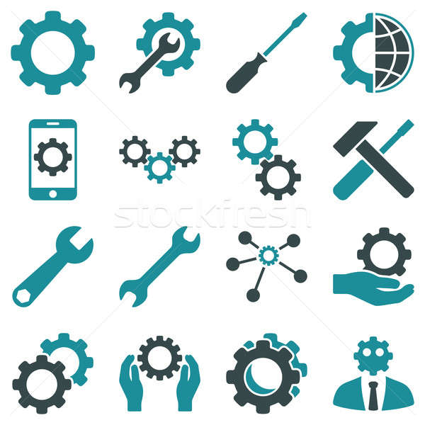 Options and service tools icon set Stock photo © ahasoft