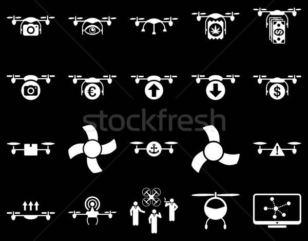 Levegő szerszám ikonok ikon gyűjtemény stílus vektor Stock fotó © ahasoft