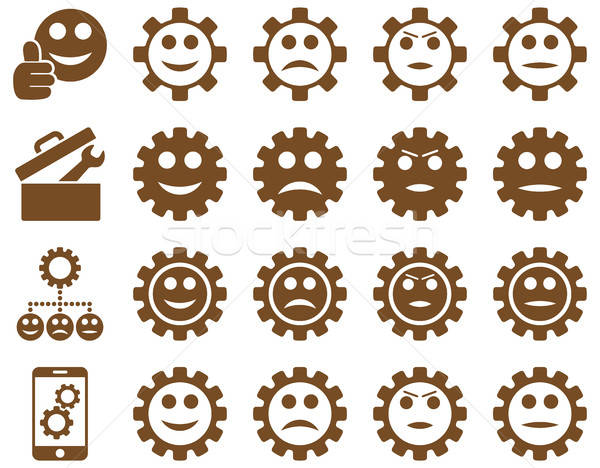 Foto stock: Herramientas · sonrisa · artes · iconos · vector · establecer