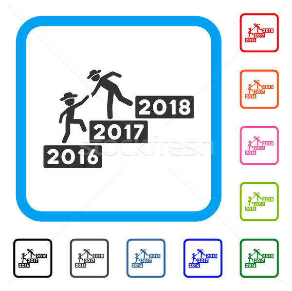 2017 Business Training Stairs Framed Icon Stock photo © ahasoft