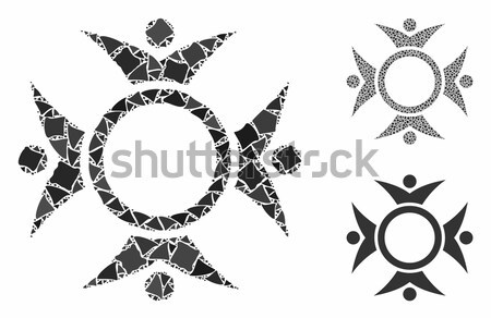 Stock foto: Menschlichen · Zusammenarbeit · Symbol · Vektor · Piktogramm · Stil