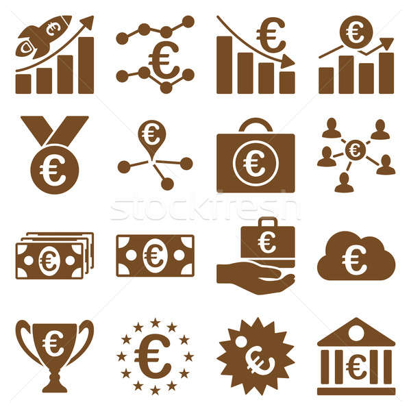 Foto stock: Euros · bancario · negocios · servicio · herramientas · iconos