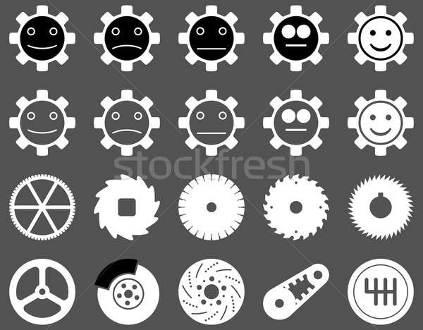 Tools and Smile Gears Icons Stock photo © ahasoft