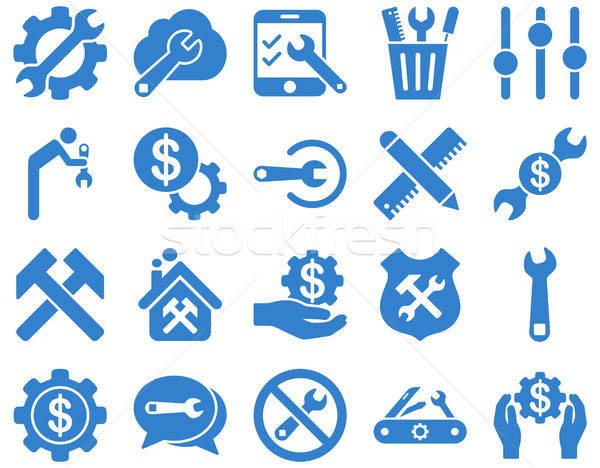 Stockfoto: Tools · iconen · vector · ingesteld · stijl