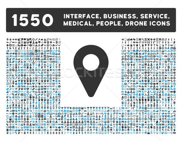 Mapa marcador ícone mais interface negócio Foto stock © ahasoft