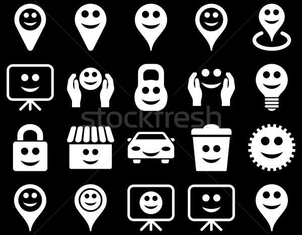 Tools, options, smiles, objects icons Stock photo © ahasoft