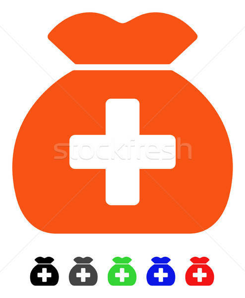 Stockfoto: Medische · zak · icon · vector · pictogram