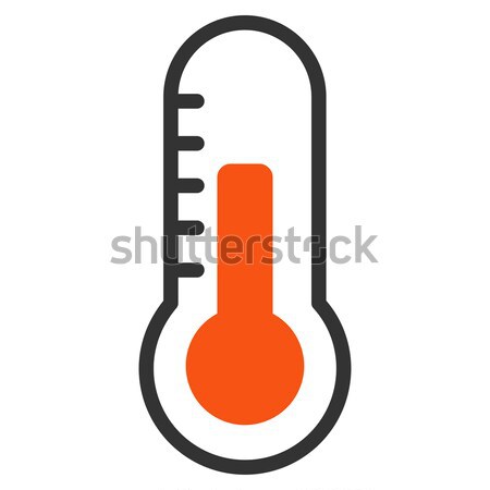 Temperatur Symbol Vektor Farbe schwarz Stock foto © ahasoft