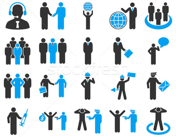 Management and people occupation icon set.  Stock photo © ahasoft