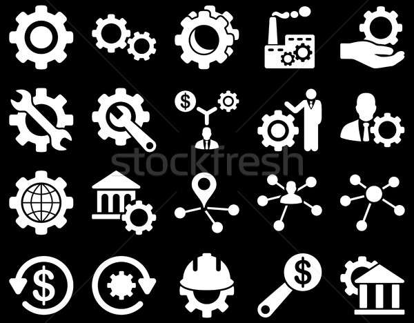 Stockfoto: Tools · iconen · ingesteld · stijl