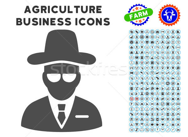 Agent Icon with Agriculture Set Stock photo © ahasoft