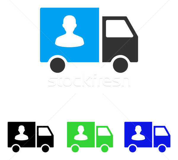 Transport van vecteur icône illustration style [[stock_photo]] © ahasoft
