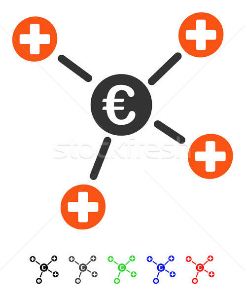 Euro Medical Links Flat Icon Stock photo © ahasoft