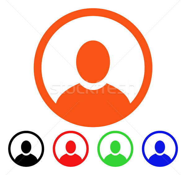 Stock photo: Rounded User Portrait Vector Icon
