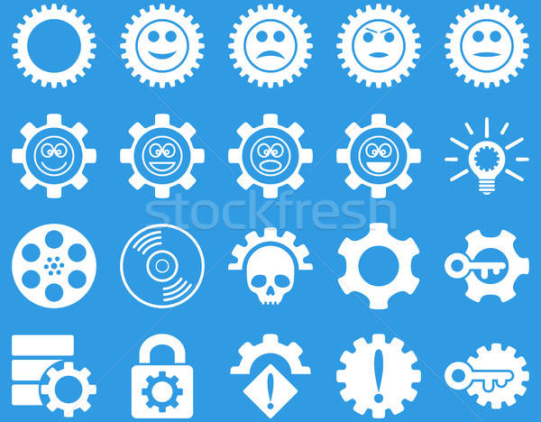 Tools and Smile Gears Icons Stock photo © ahasoft