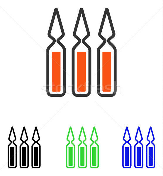 Ampoules Flat Vector Icon Stock photo © ahasoft