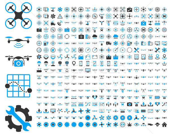 Air drones and quadcopter tools icons Stock photo © ahasoft