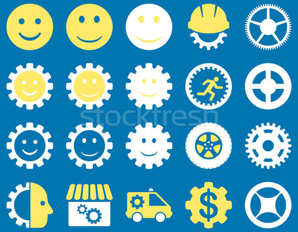 Tools and Smile Gears Icons Stock photo © ahasoft