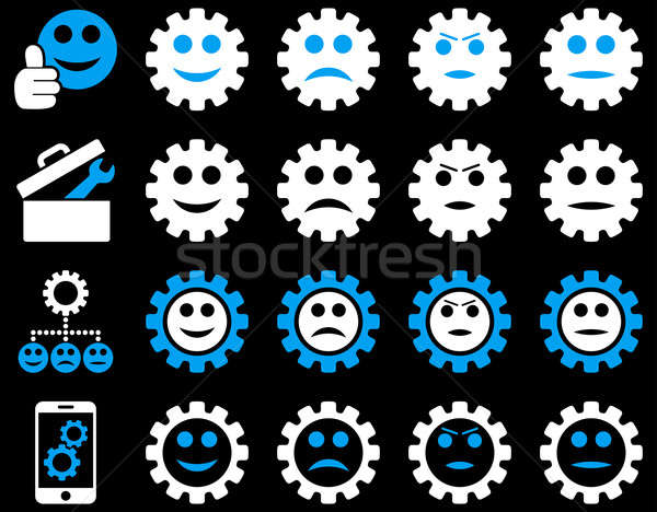 Herramientas sonrisa artes iconos estilo Foto stock © ahasoft