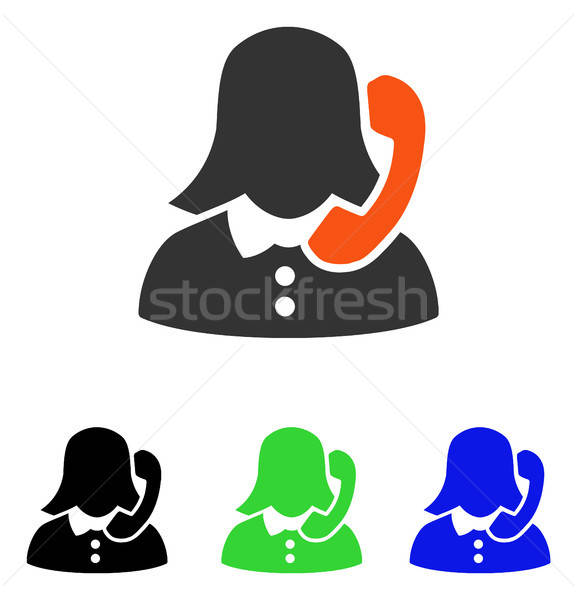 Receptionist vector icon illustratie stijl Stockfoto © ahasoft