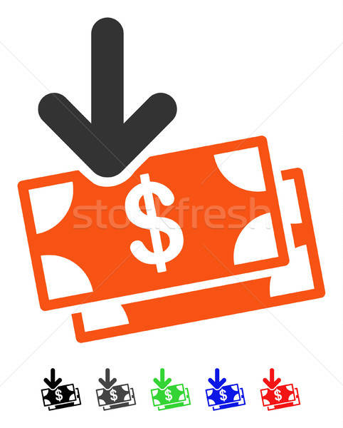 Pénz jövedelem ikon színes szín fekete Stock fotó © ahasoft