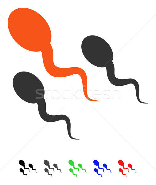 ストックフォト: 精子 · アイコン · ベクトル · 絵文字 · 色