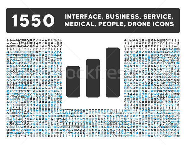 Grafico a barre icona più interfaccia business Foto d'archivio © ahasoft