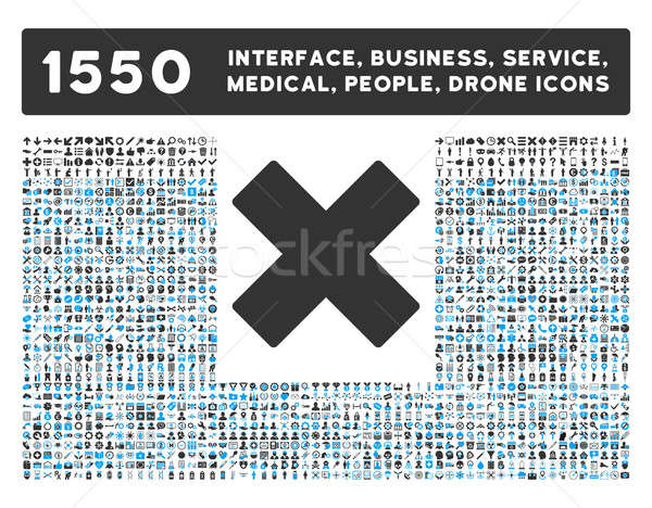 Delete Icon and More Interface, Business, Tools, People, Medical, Awards Flat Glyph Icons Stock photo © ahasoft