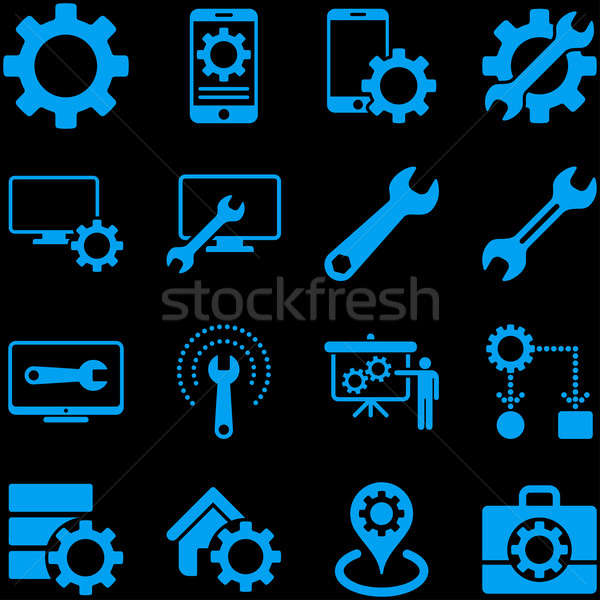 Options and service tools icon set Stock photo © ahasoft