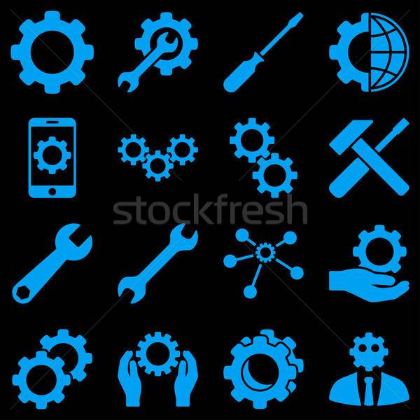 Lehetőségek szolgáltatás szerszámok ikon gyűjtemény vektor stílus Stock fotó © ahasoft